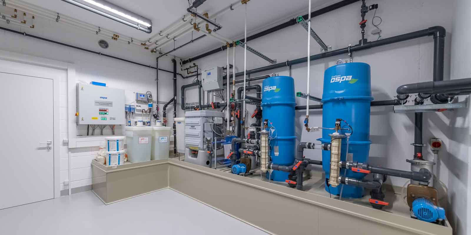 Ospa, Schwimmbadtechnik, Wasseraufbereitung