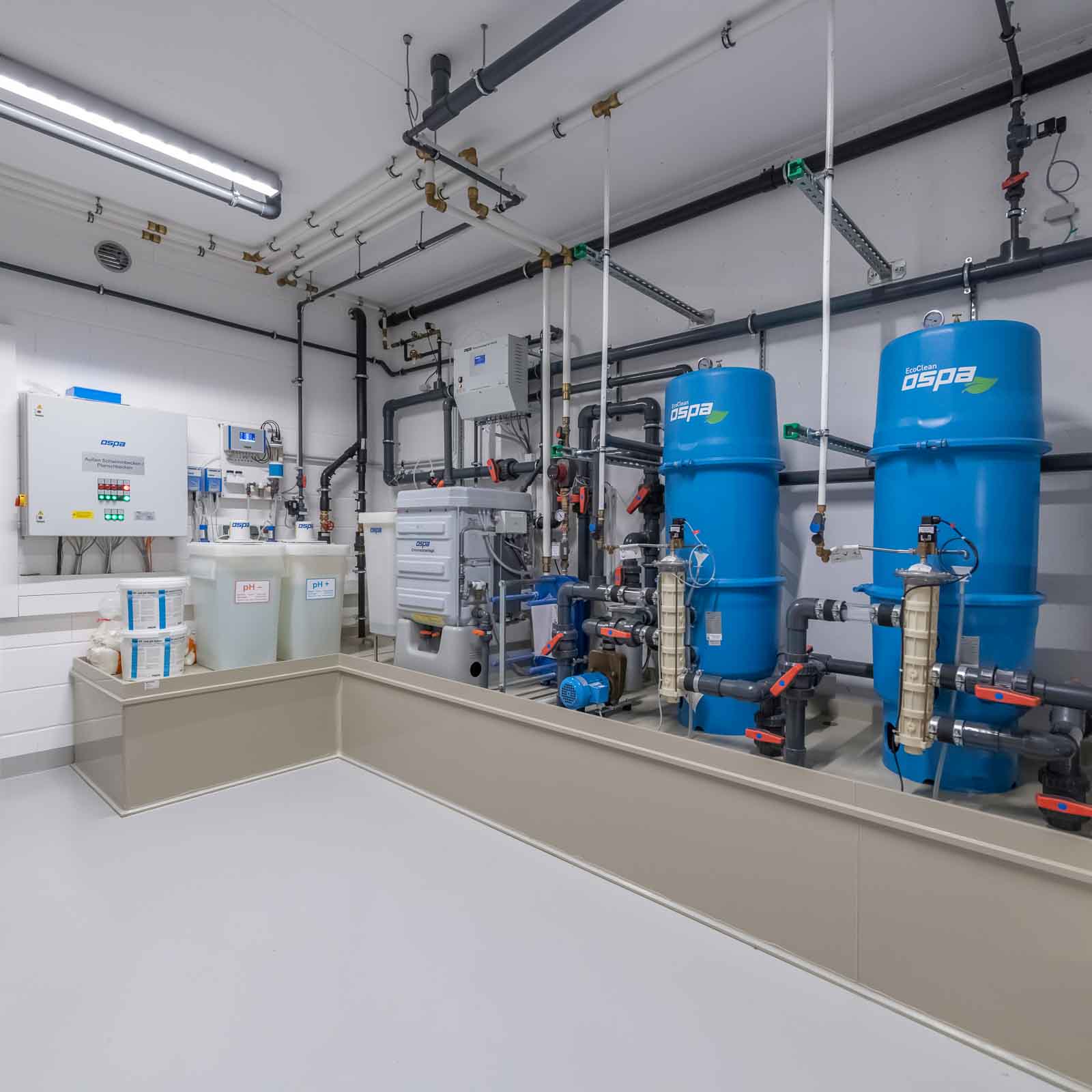 Ospa, Schwimmbadtechnik, Wasseraufbereitung