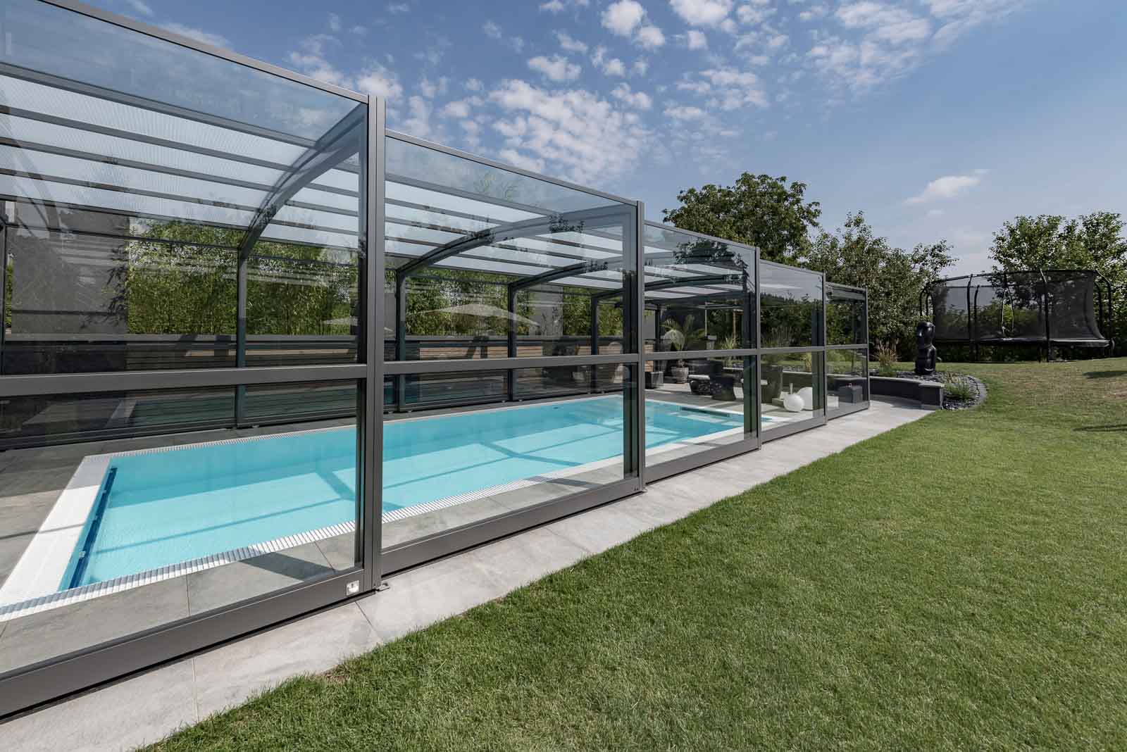 Abdeckung, Freibad, Geschlossen, Schiebehalle, Schwimmbadueberdachung