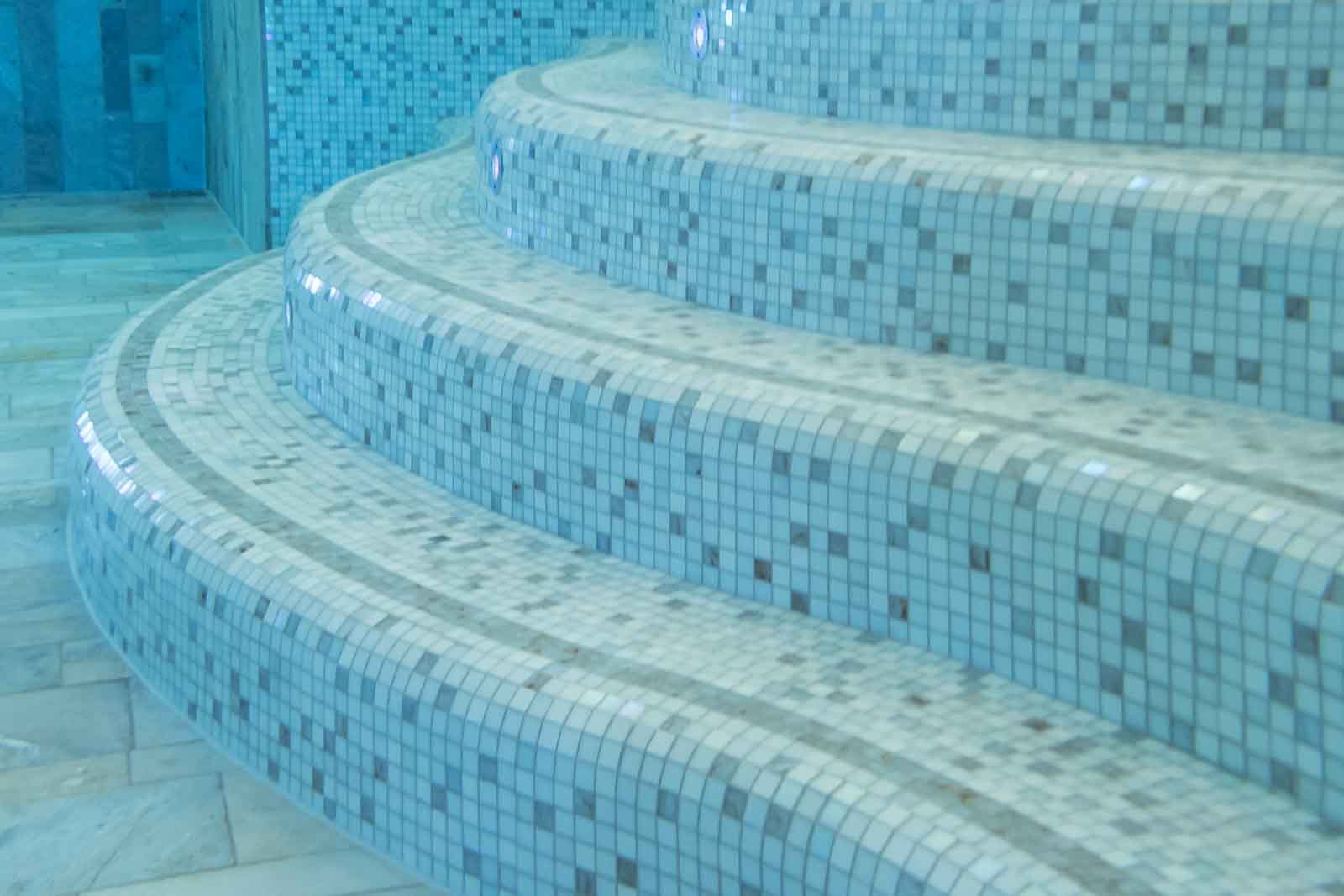Geschwungen, Treppe, Unterwasser