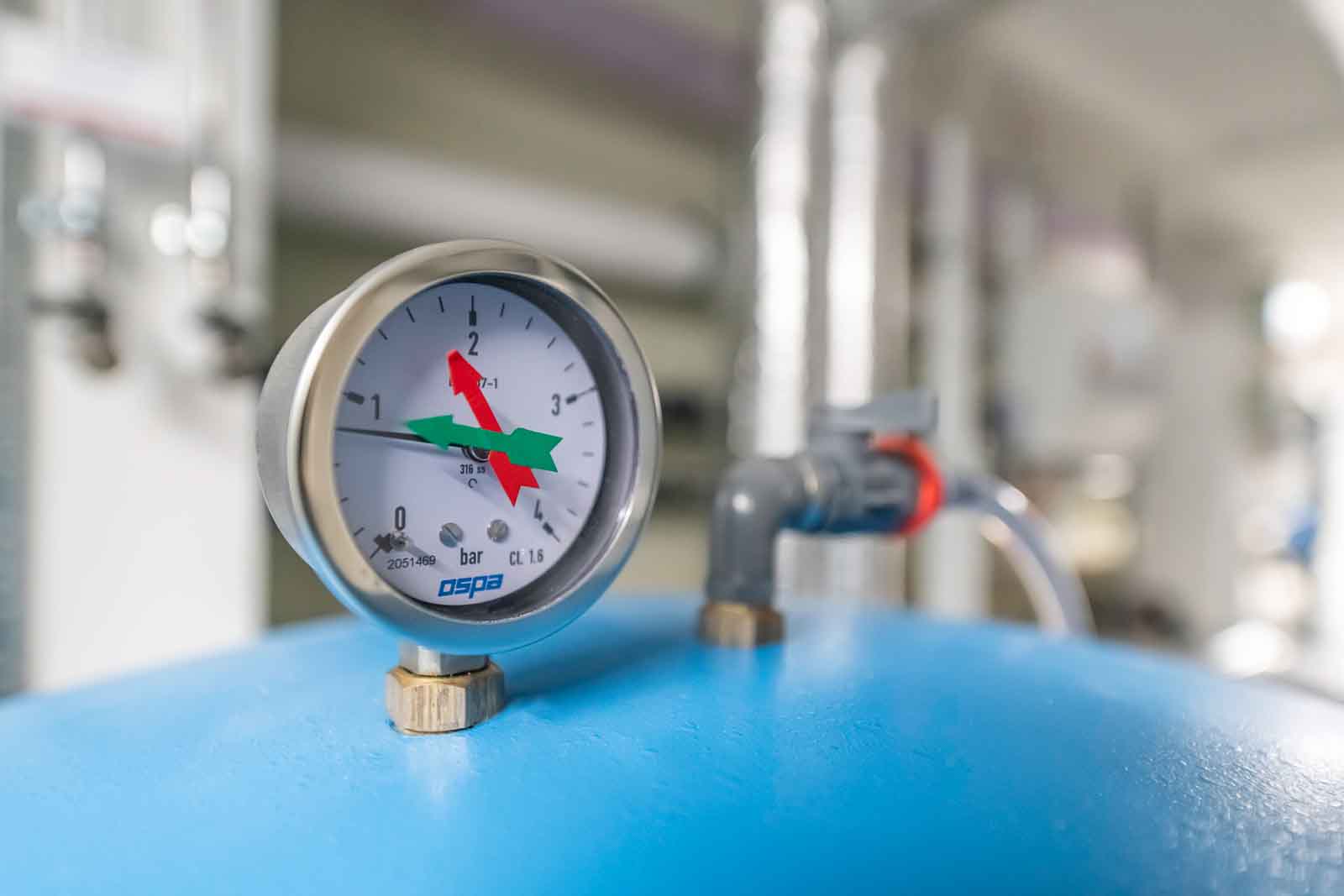 Filter, Manometer, Wasserdruck