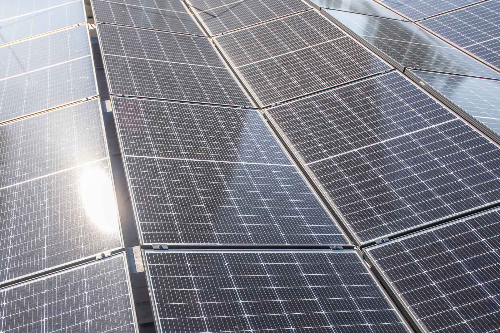 Flachdach, Photovoltaik, Solarzelle