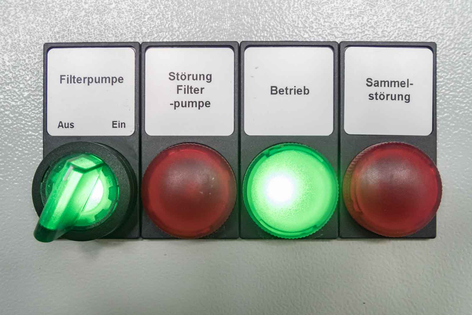 Betriebsleuchten, Detail, Poolsteuerung