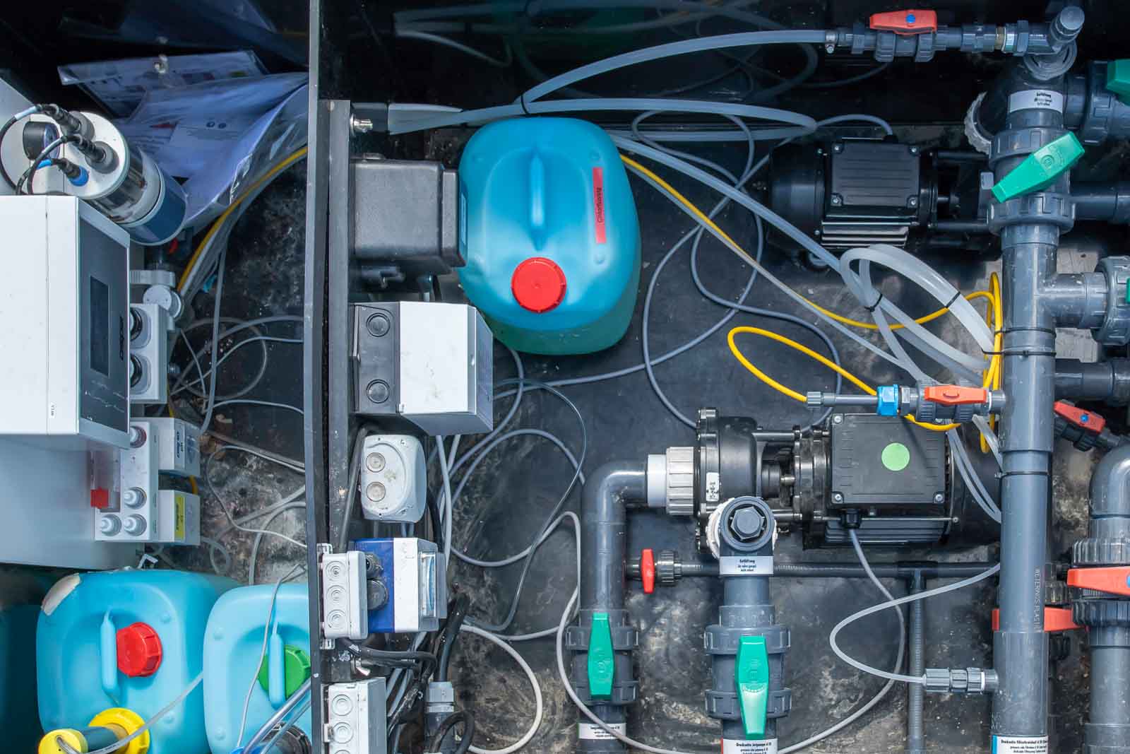 Technikschacht, Untergebracht, Wasseraufbereitung