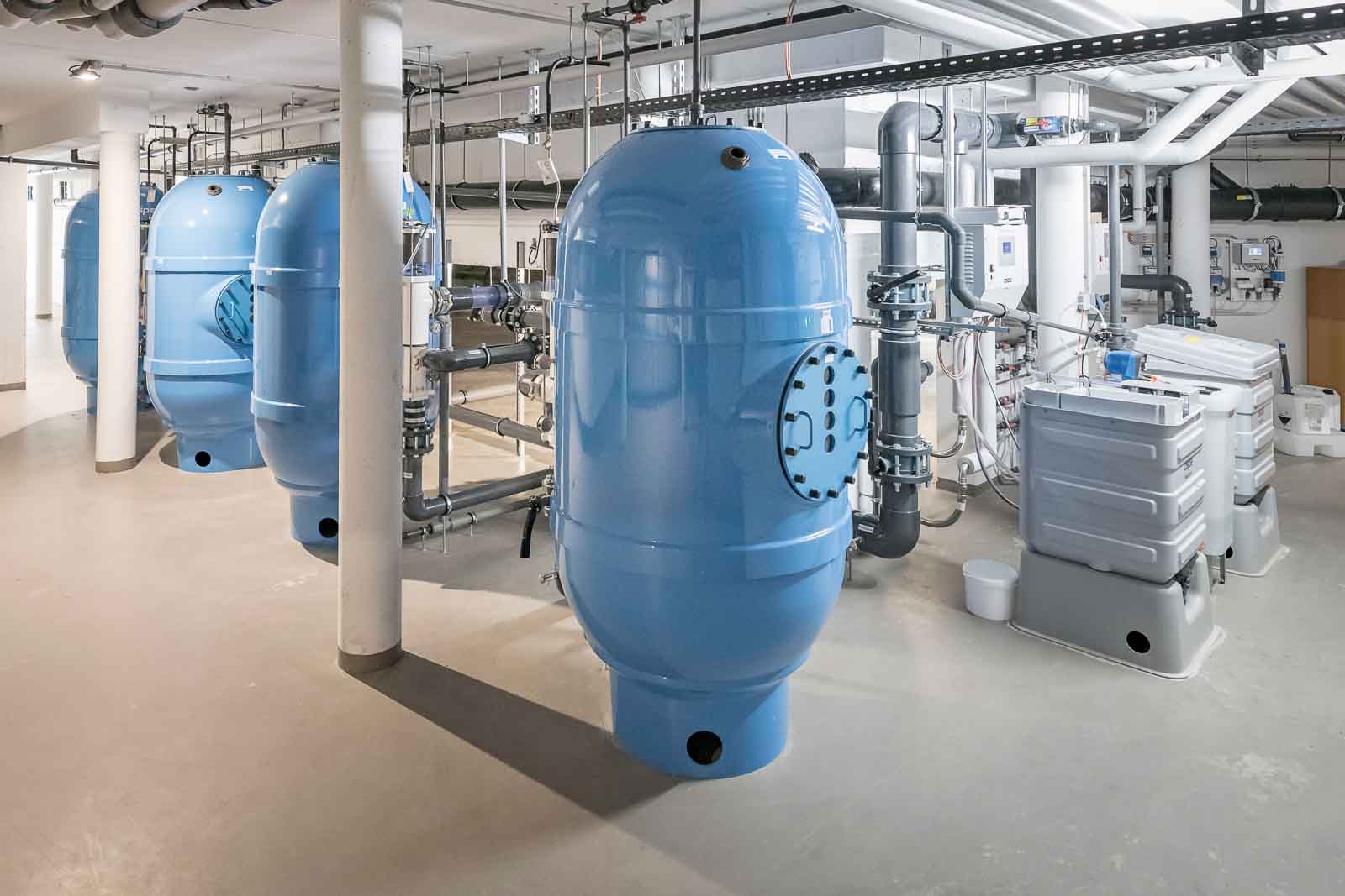 Filtration, Technikraum, Wasseraufbereitung