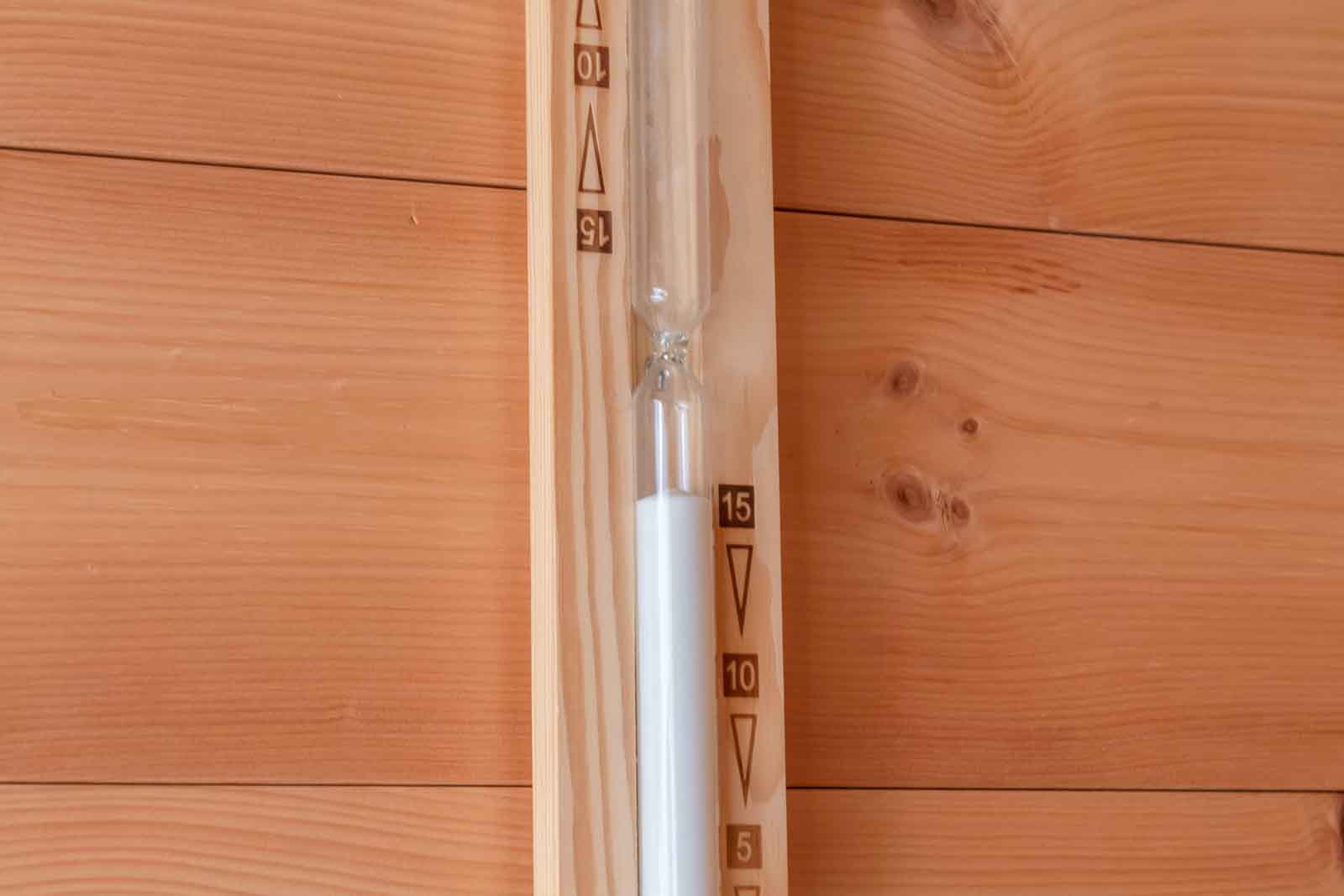 Sanduhr, Sauna, Zeit