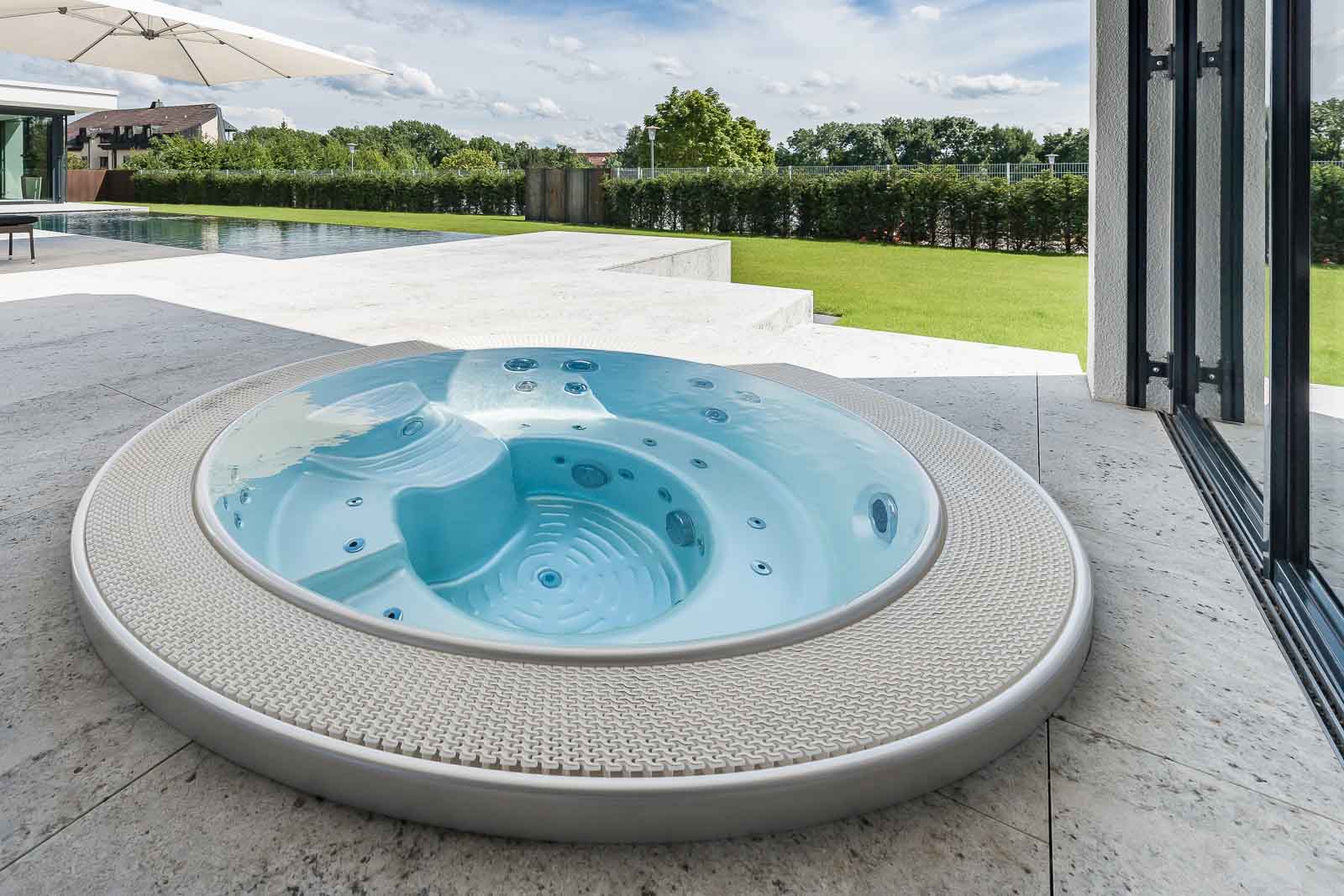 Einbauwhirlpool, Eingebaut, Garten, Terrasse, Whirlpool