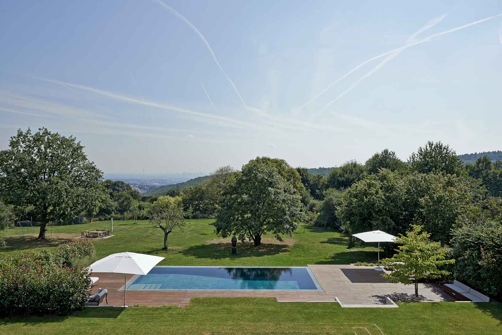 Fernblick, Gartengestaltung, Modern, Pool