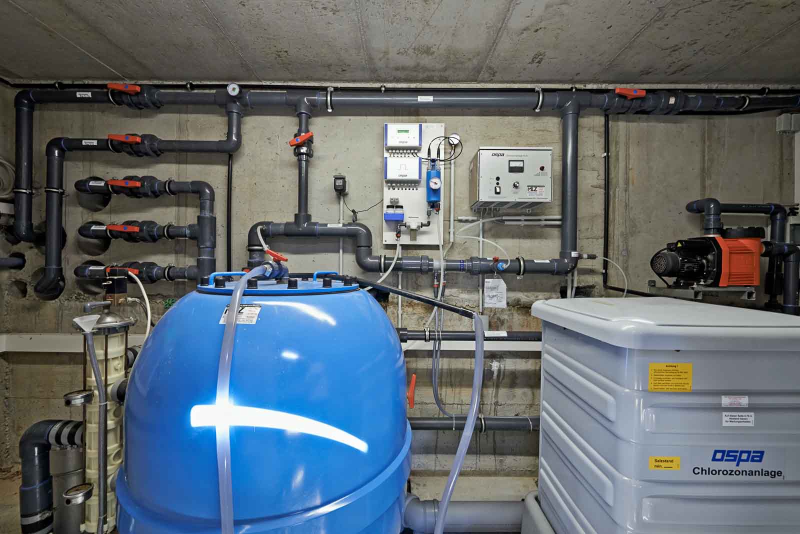 Chlorozonanlage, Ospa, Technikraum
