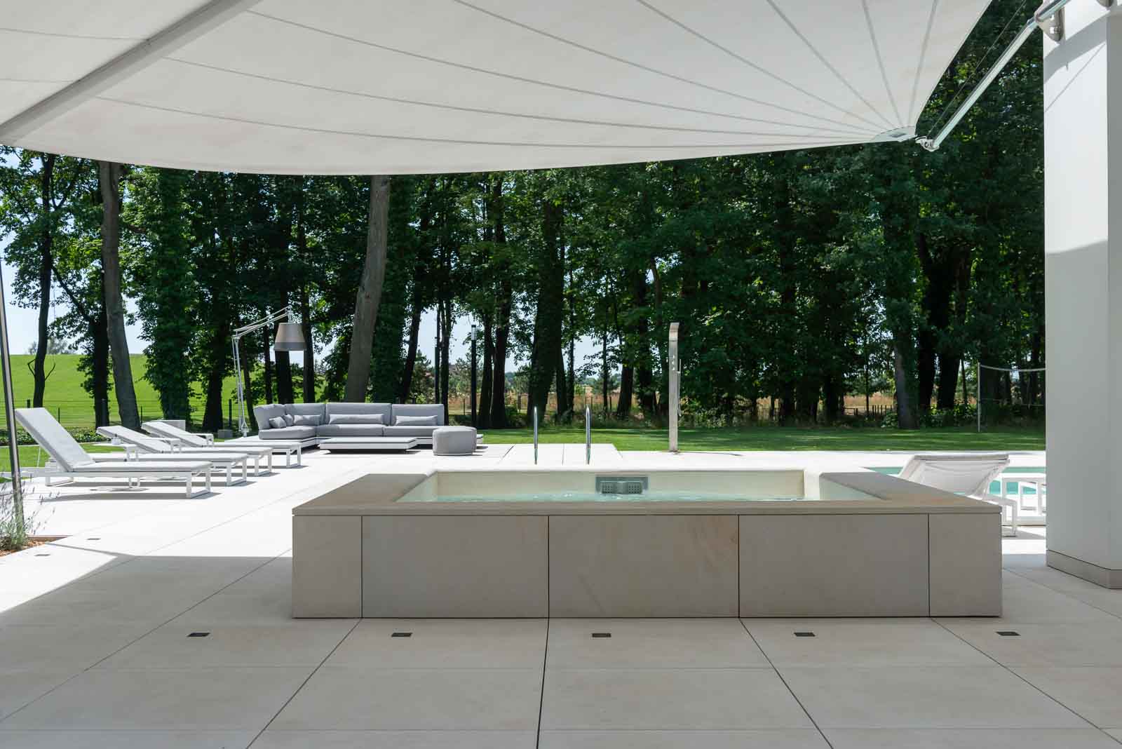 Becken, Pool, Sonnensegel, Therapie