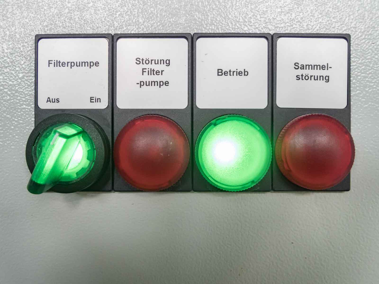 Betriebsleuchten, Detail, Poolsteuerung