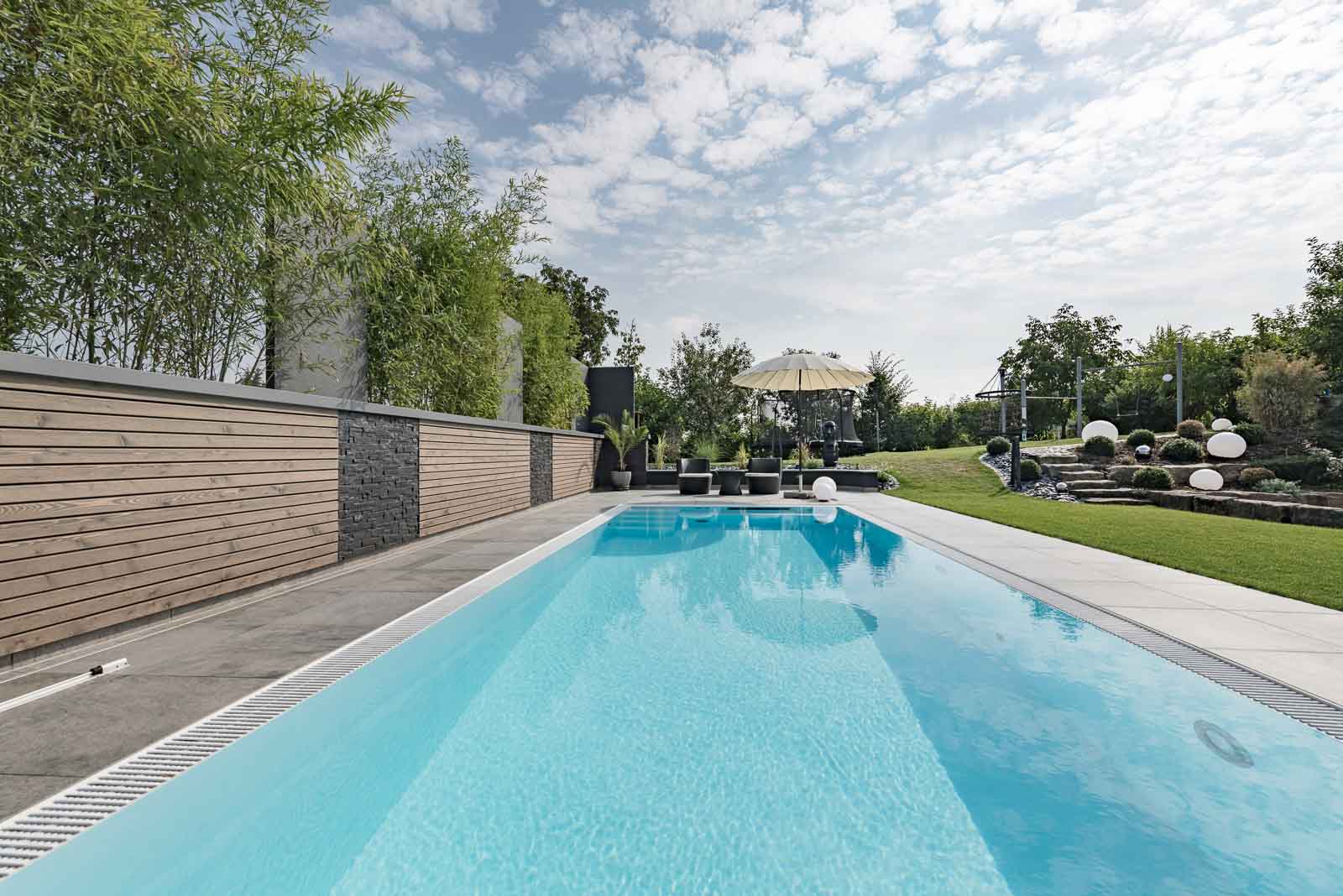 Fertigpool, Kunststoff, Outdoor, Weiss