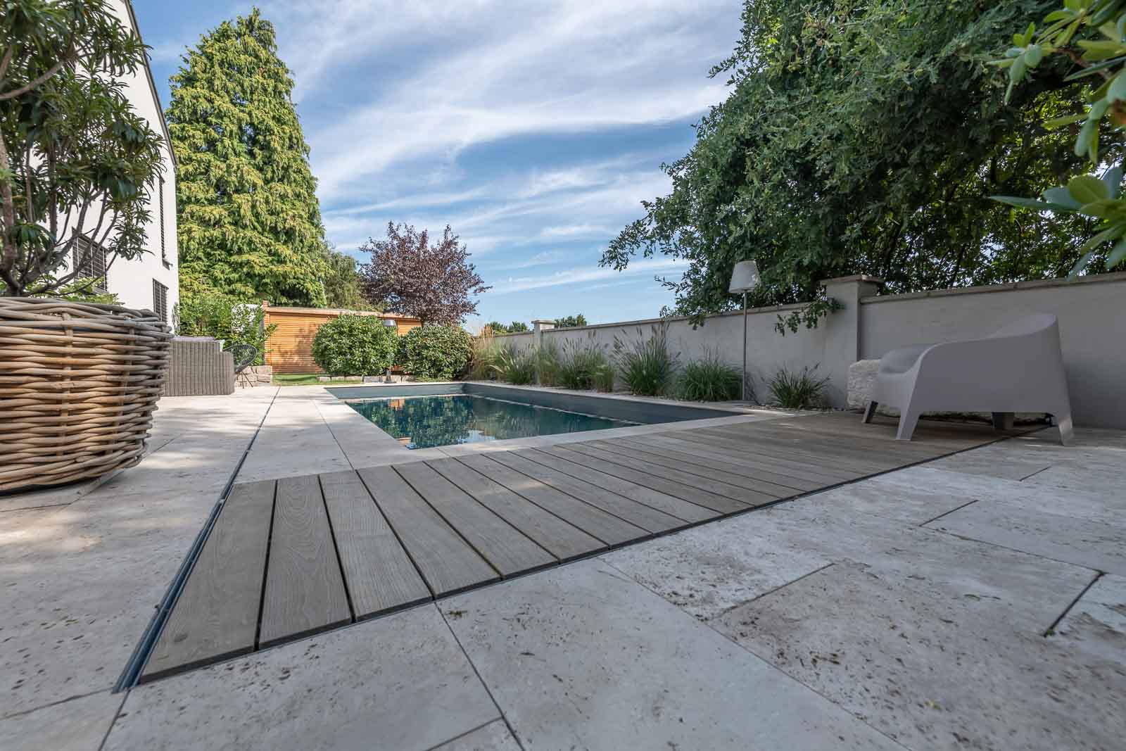 Einbaupool, Garten, Holzdeck