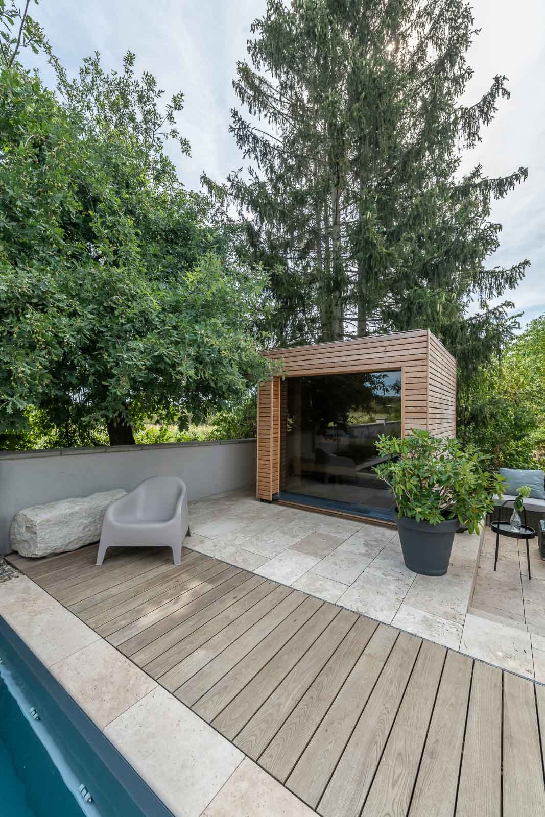 Glasfront, Outdoor, Sauna
