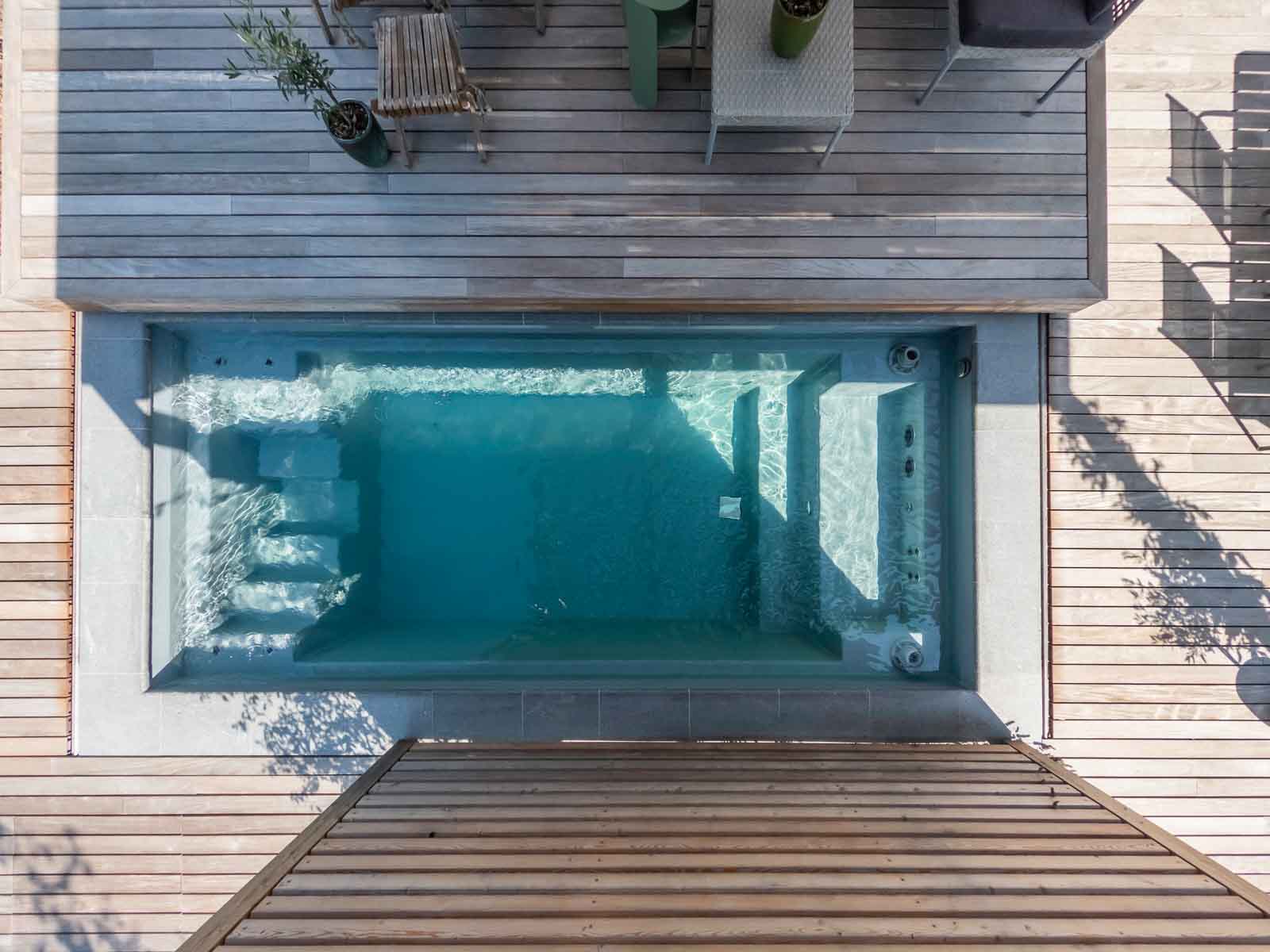Fertigpool, Pooldeck, Swim, Spa, Terrasse