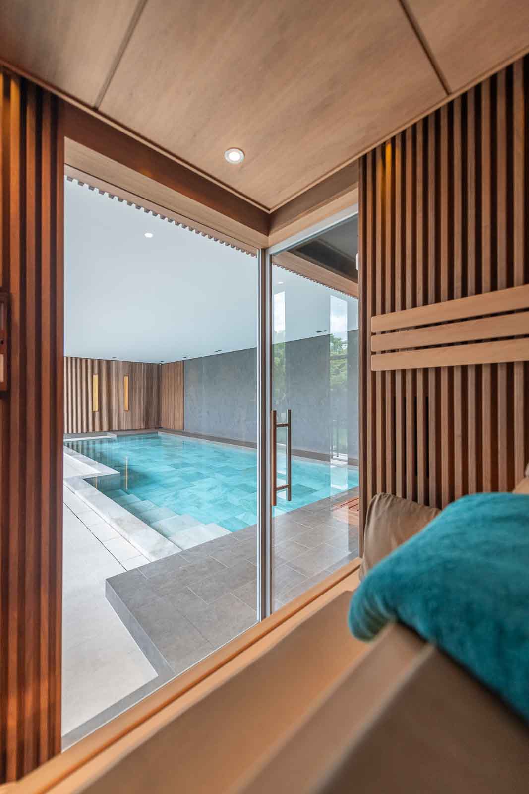 Aussicht, Fenster, Hallenbad, Sauna