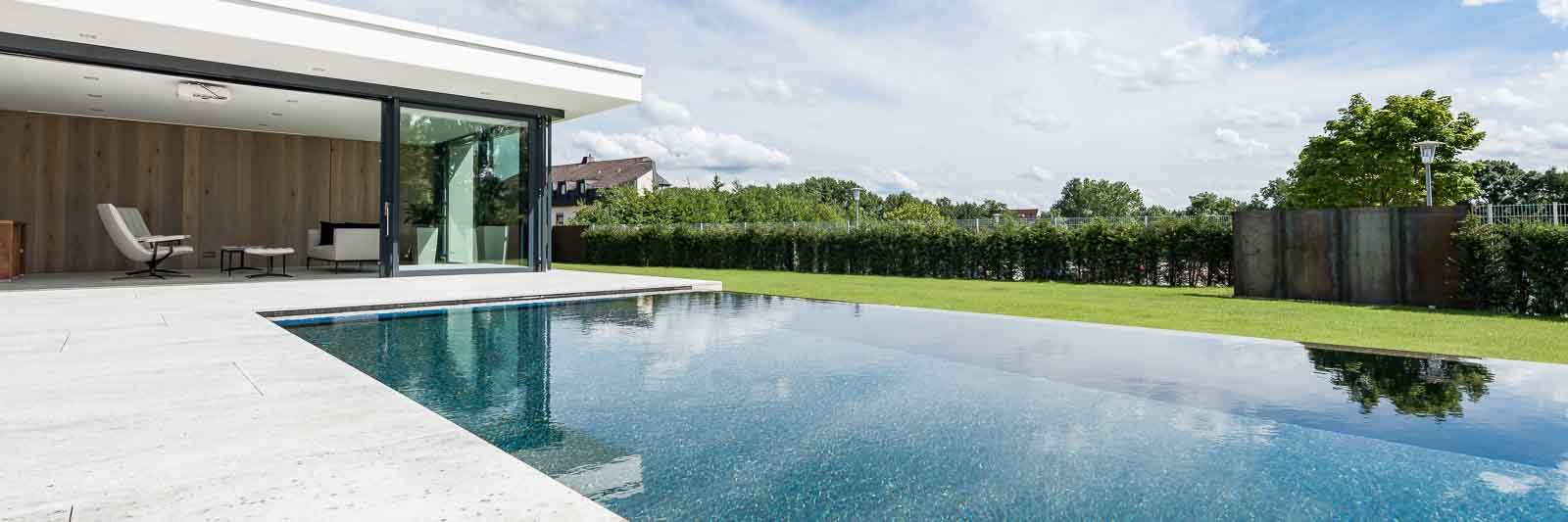 Himmel, Outdoorpool, Spiegelung, Wolken