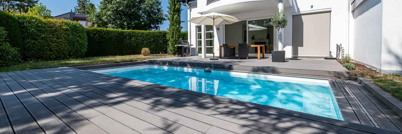 Abdeckung, Freibad, Pooldeck