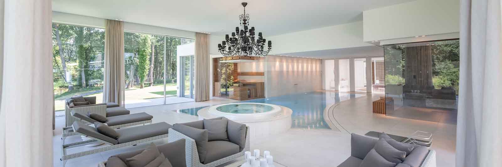 Hallenbad, Lounge, Wohndesign